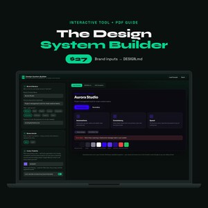 Interactive Design System Builder – Brand Token Generator (Browser Tool + PDF Guide)