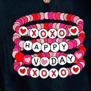 XOXO Valentijnsdag hart png, vriendschapsarmband png, Valentijnsdag png, valentijn png-ontwerpen, Happy Valentine png, vrienden png