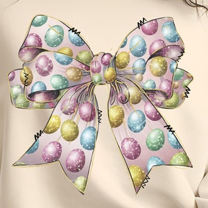 Ostern PNG, Osterei Kokette Bogen PNG Kokette Schleife Ostern Shirt png Rosa Schleife png Designs Kokette Schleife Sublimation png Ostern Design