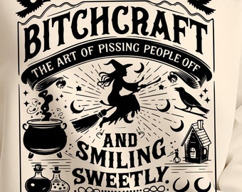 Bitch Craft Funny Halloween PNG, Sarcastic Snarky Witchy PNG, Funny Adult Humor, Retro Trendy Women's Sarcasm, Halloween shirt PNG Design