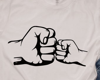 Fist Bump Svg, Fathers day svg, Father and Son Svg, Daddy and Son Svg, Papa and Grandson Svg, Grandpa and Grandkid svg png cricut Silhouette