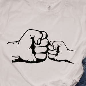 Fist Bump Svg, Dia dos Pais svg, Pai e Filho Svg, Papai e Filho Svg, Papai e Neto Svg, Vovô e Neto svg png cricut Silhueta