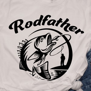 Rodfather svg, Funny Dad Fishing svg, Fishing Svg, Fathers Day Svg, Funny Fishing Life Svg, Funny Dad Svg, Daddy quote svg png cricut