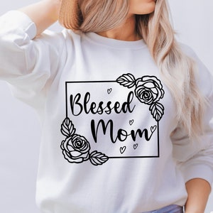 Blessed Mom Svg, Muttertag svg, Mama Svg, Gesegnete Mama svg png Cricut Cut Datei Digitaler Download