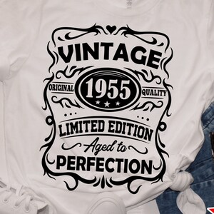 Vintage 1955 Svg, 67th birthday Aged to perfection svg, 67 years old birthday svg, Vintage birthday svg, Limited edition Svg Cricut Cut File