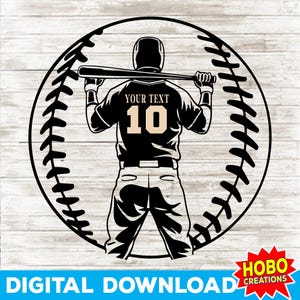 Honkbalspeler Svg, honkbal vader svg, aangepaste honkbalspeler Svg, honkbalteam svg, gepersonaliseerde honkbalspeler Clipart ontwerp