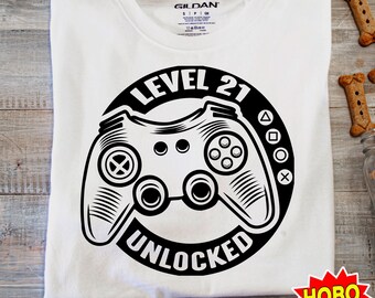 Level 21 Unlocked svg, 21th Birthday svg, Video Games Svg Birthday Gamer Svg, game controller svg, Gaming svg png cricut file