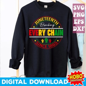 Juneteenth Svg, Breaking Every Chain Svg, Since 1865 Svg, Black History Svg, Freedom Juneteenth Svg, Black Woman Svg png cricut download