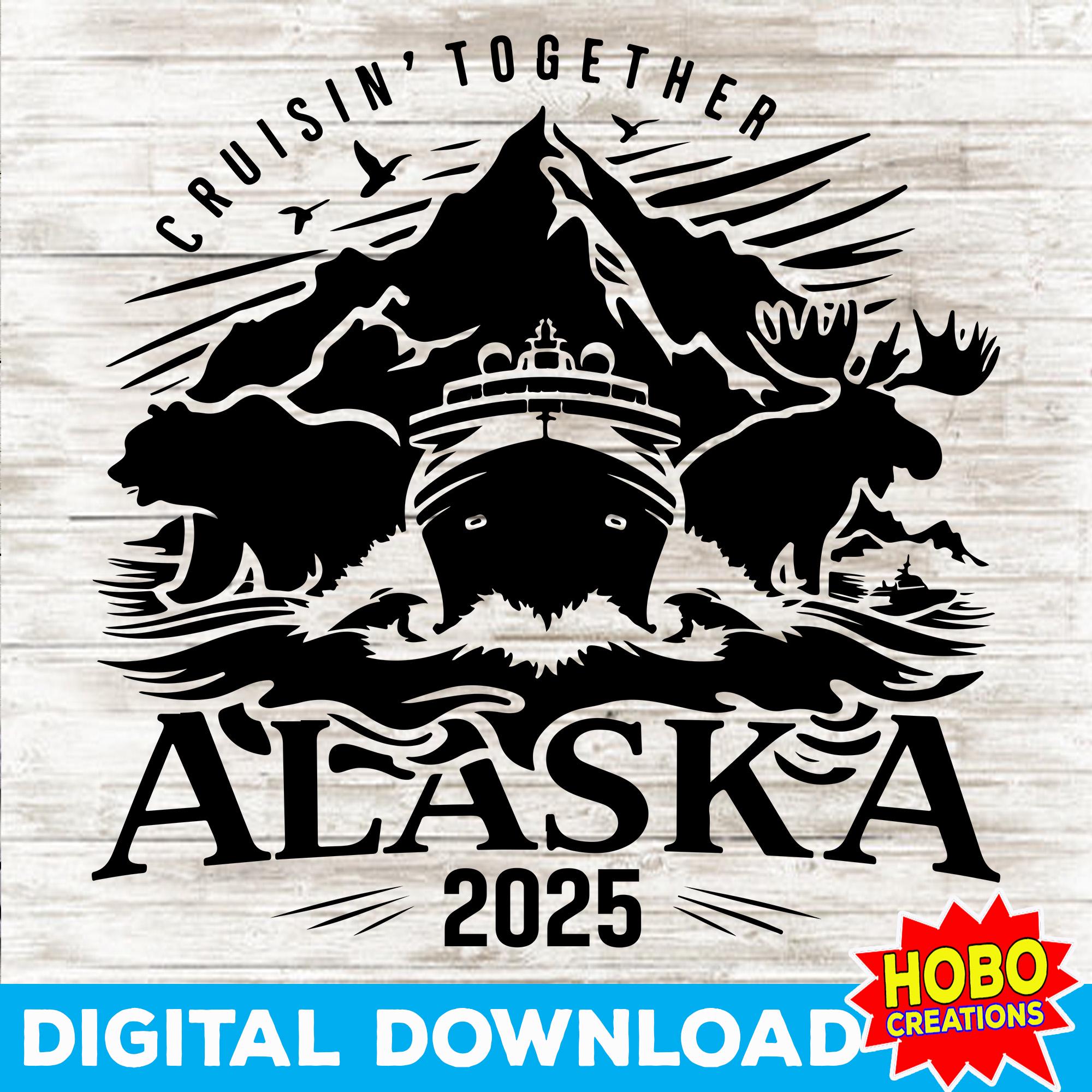 Alaska Cruise 2025 SVG, Cruising Together Alaska SVG, Summer Vacation png, Family Vacation shirts, Family cruise shirts, digital download