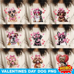 Hund Valentine Png, Valentine Hund Png, Hundemama Png, Valentinstag Png, Hundepfote Herz Png Sublimation Shirt Design Pink Dog Coquette Bow