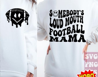 Loud Mouth Football Mama SVG PNG ,Football Mama Svg,Mama Era svg, Game Day Svg, Sports Mom Svg, Football Svg Png Sublimation Design Cut File