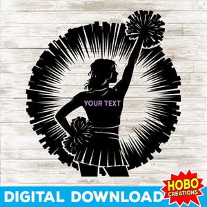 Cheerleader SVG personalizado, Cheer Mom svg, arquivos de corte de Cheerleading, clipart de líder de torcida, SVG de esquadrão de torcida, Cheer PNG para presentes personalizados