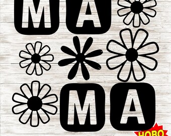 Checker Mama SVG PNG, maman png, fête des mères png, floral mama png, damier floral png, png à la mode, design par sublimation