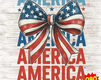 Retro Amerika Coquette PNG, Vintage amerikanische Flagge Clipart, feminines 4. Juli Sublimationsdesign, Adrette USA digitale Kunst, Amerika PNG-Datei