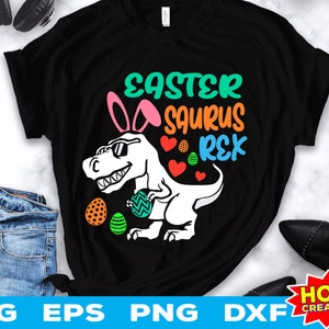 Easter saurus rex svg, Easter Dinosaur SVG, T-Rex Bunny Svg, Funny Easter svg pour les garçons enfants, Happy Easter svg cricut cut file download