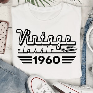 Vintage klassische 1960 SVG, 64. Geburtstag svg, Vintage Geburtstags-Vati-Svg, Opa 64