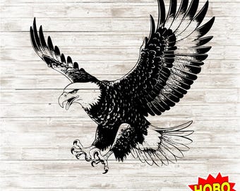 Águila svg, águila voladora SVG PNG Clipart, descarga digital de arte de águila, diseño de sublimación para Cricut, gráfico de camiseta, descarga instantánea de vectores