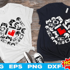 Heart of Game SVG, Game Controller Heart SVG, Love Game svg für Gamer Boy Kinder, Game Svg Cricut Cut Datei digital download