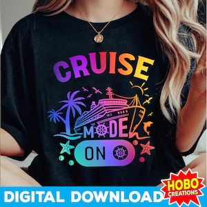 Mode croisière activé Svg, croisière familiale Svg, croisière 2024 Svg, drôles de vacances en famille png, chemise de croisière png, citations drôles de croisière png, sublimation