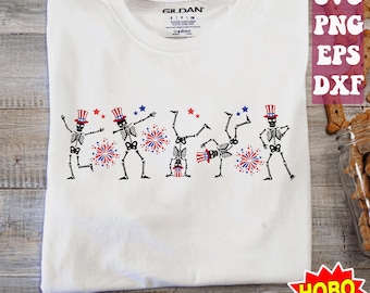 Dancing skeleton 4th of July svg,4th of july svg,American boy svg, Independence day svg, Funny 4th of july kids svg png cricut cut file