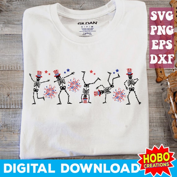 Dancing skeleton 4th of July svg,4th of july svg,American boy svg, Independence day svg, Funny 4th of july kids svg png cricut cut file