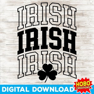 Trèfle irlandais SVG, svg de la Saint-Patrick, chemise de la Saint-Patrick, fille irlandaise svg, svg trèfle mignon, motifs par sublimation, téléchargement numérique