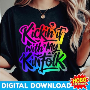 Reunião de família svg, Chutando com meus parentes svg, Reunião svg, Família svg, Camiseta de reunião de família, Camiseta da moda, Design de camiseta engraçada para baixar