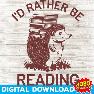 Ich würde eher SVG PNG, lustiges Stachelschwein Buch-Liebhaber-Design, Bücherwurm-Shirt-Sublimation, trendiges Lesergeschenk, Bibliothek-Shirt-Digital-Datei lesen