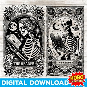 Die Leser-Tarot-Karte PNG, Skelett lesende PNG, Der Leser PNG, Buchliebhaber PNG, Lesen PNG, Booktrovert PNG, Leser PNG, lustiges Buch PNG