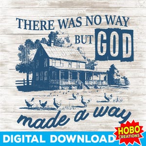 But God PNG, Faith Shirt Design, Bible Verse Scripture PNG, Western Christian Chicken Clipart, Country Retro Religious Sublimation