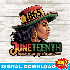 Juneteenth 1865 PNG, Ricordando i miei antenati, Download digitale della storia dei neri, Clipart del patrimonio afroamericano per progetti fai da te