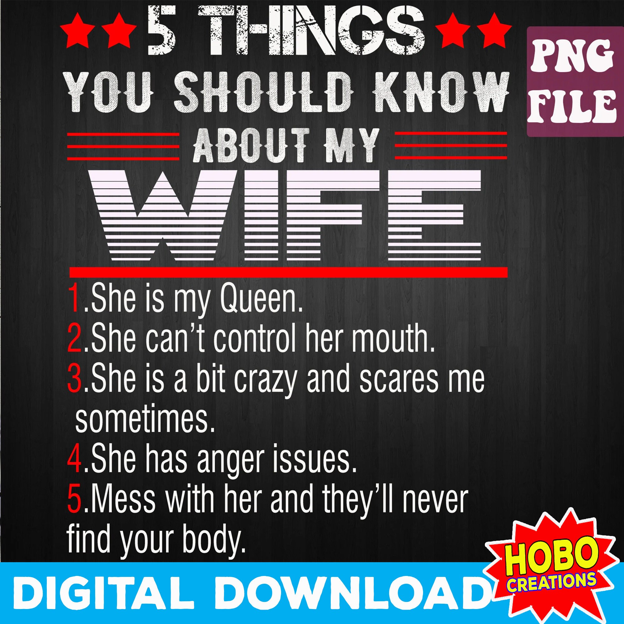 5 Dinge, die Sie über meine Frau png, meine Frau png, Wutprobleme, Wut png, Frau png Sublimationsdesign, digitaler Download wissen sollten