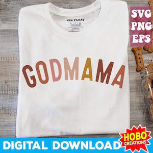Marraine Svg, svg citation maman, mère Svg, fête des mères, Svg ondulés empilés, tante svg, marraine cadeau svg png fichier coupe cricut, sublimation png
