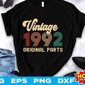 Vintage 1992 Parti originali svg 30th Birthday svg 30 anni birthday svg Vintage birthday svg 30 birthday party svg Cricut Cut File