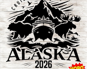 Alaska Cruise 2026 SVG, Gemeinsame Kreuzfahrt Alaska SVG, Sommerferien png, Familienurlaub Hemden, Familienkreuzfahrt Hemden, digitaler Download