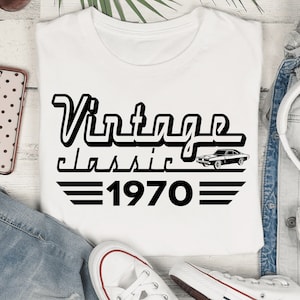 Vintage klassische 1970 SVG, 54. Geburtstag svg, Vintage Geburtstags-Vati-Svg, Opa 54