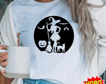 Witch SVG, Halloween SVG, Wicked Witch Svg, Halloween Girl woman svg, Witch Silhouette, witch cut file png cricut digital download