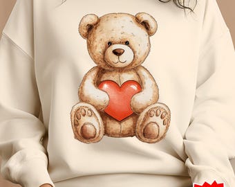 Valentine's Day Bear Clipart PNG, Bear with Heart PNG, Heart Bow png, Teddy Bear png,Valentine Love Png,valentine's day bow png,Vday png
