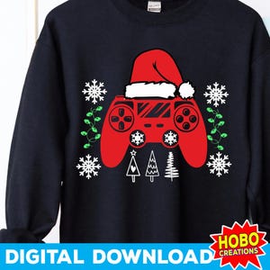 Weihnachts-Gamer-Svg, Weihnachten-Kinder-Svg, Videospiel- Controller-Svg, Weihnachten-Joysticks-Svg, Jungen-Weihnachtssvg, lustige Weihnachtssmv-Png