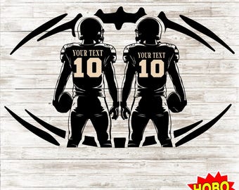 Two Football Player Svg, Sports Svg, Football Svg, Customized Football Player Svg, American Football svg, Personalized Football Player png