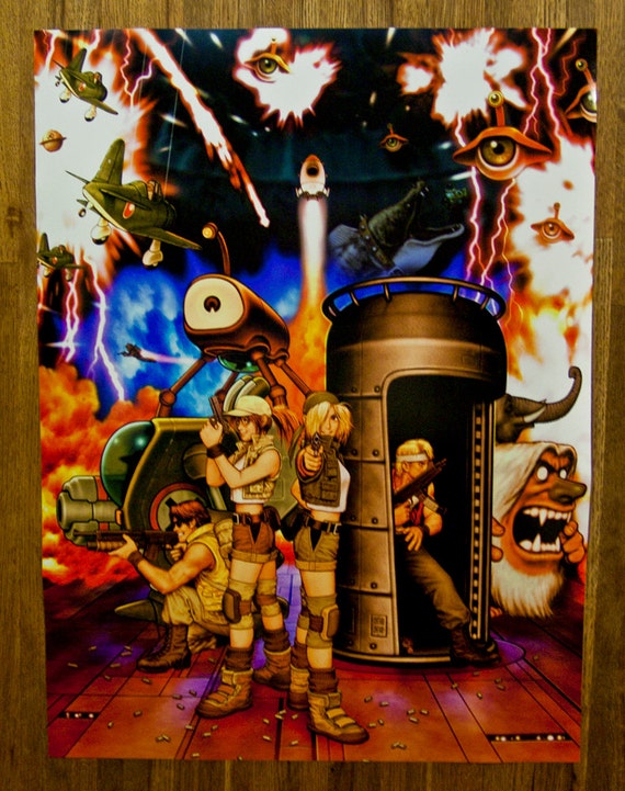 L SLUG3 メタルスラッグ3 ゲーム販促ポスター　2003年　PS2 Metal Slug 3 Playstation 2 PS2 Xbox MVS SNK Promo Ad Art