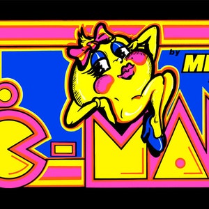 Ms. Pac Man Marquee, Arcade, poster di videogiochi da 12 x 36&quot;, stampa