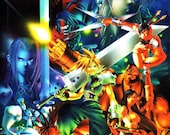 B2ポスター　ゲームポスター　ファイナルファンタジーⅦ　　1977 Final Fantasy VII Promotional Poster, Video Game Poster - Etsy