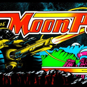 Moon Patrol Marquee, Arcade, 12 x 36" Video Game Poster, Print