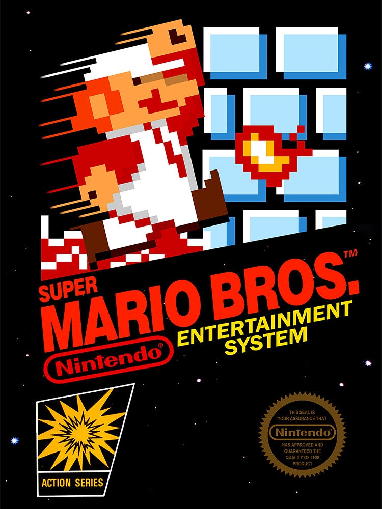 Super Mario Bros 2 NES 18 X 24 Video Game Poster 