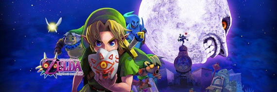 ゼルダの伝説 ムジュラの仮面 3D V2 12 x 36 インチ ビデオゲーム