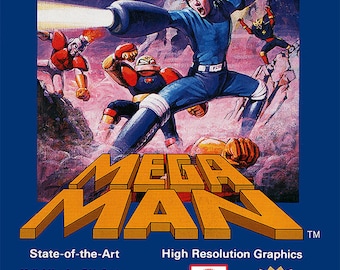 Mega Man European Cover 18 x 24" Video Game Poster