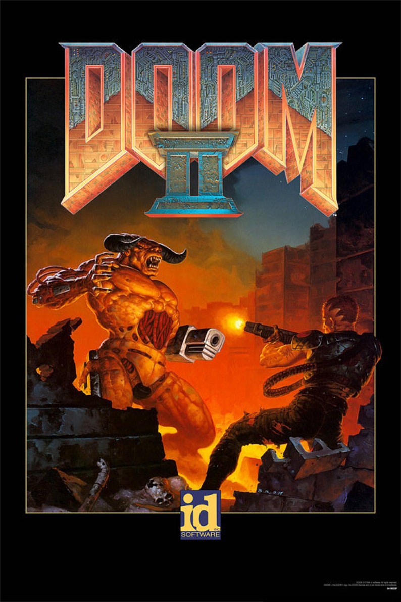 Slayer of DOOM I and DOOM II Video Game Poster Multiple Sizes Available image 5