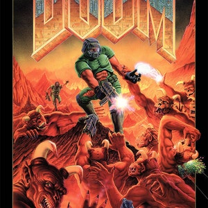 Slayer of DOOM I and DOOM II Video Game Poster Multiple Sizes Available image 1