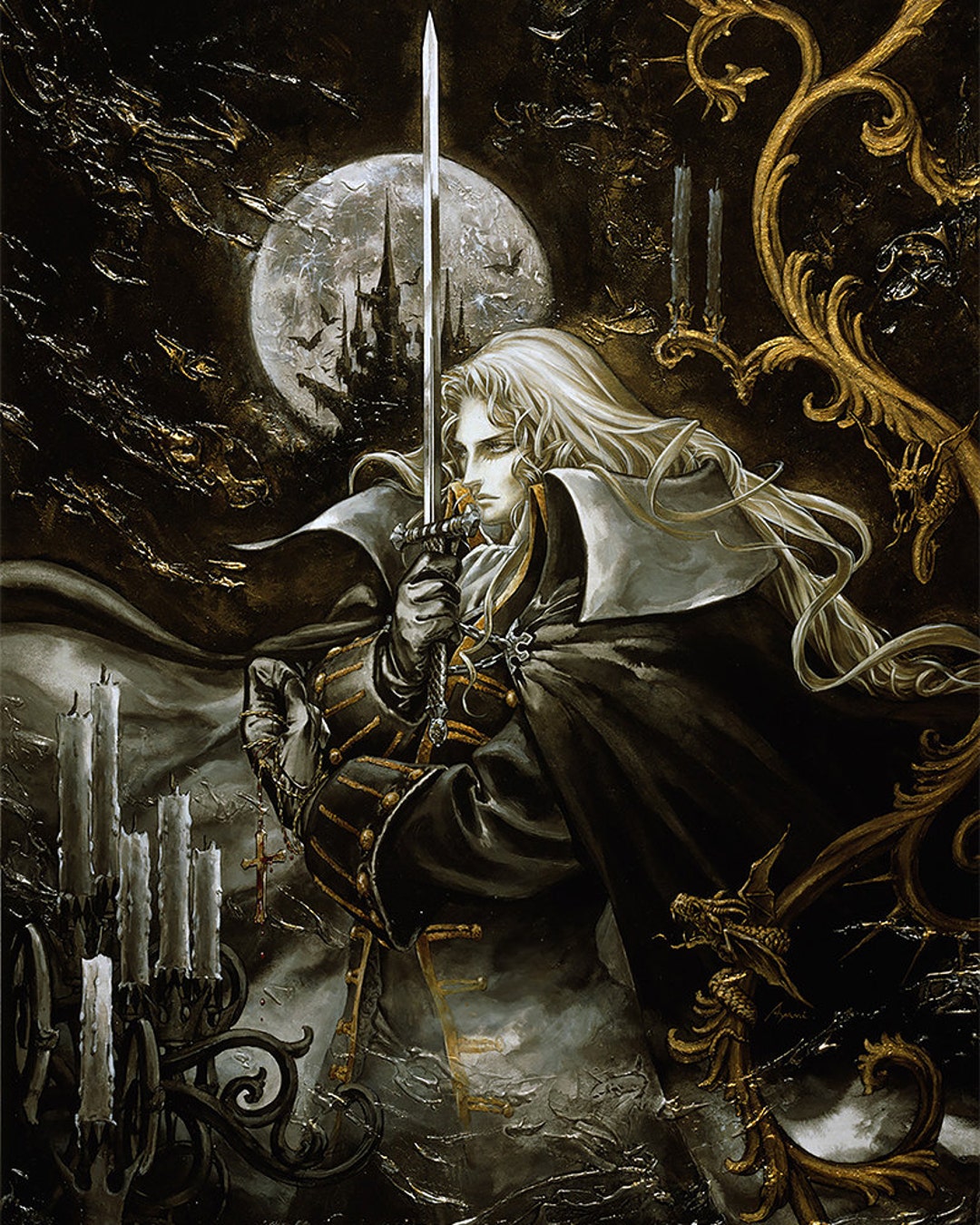 castlevania-symphony-of-the-night-alucard-24-x-30-video-game-poster-etsy